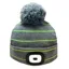 Platinum Alva Junior LED Pom Beanie Hat - Grey