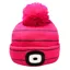 Platinum Alva Junior LED Pom Beanie Hat - Pink
