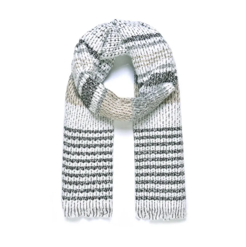 Platinum Lerwick Knitted Scarf - Cream