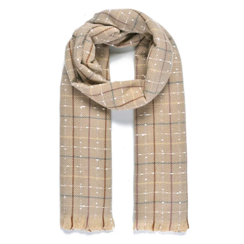 Beige check scarf store