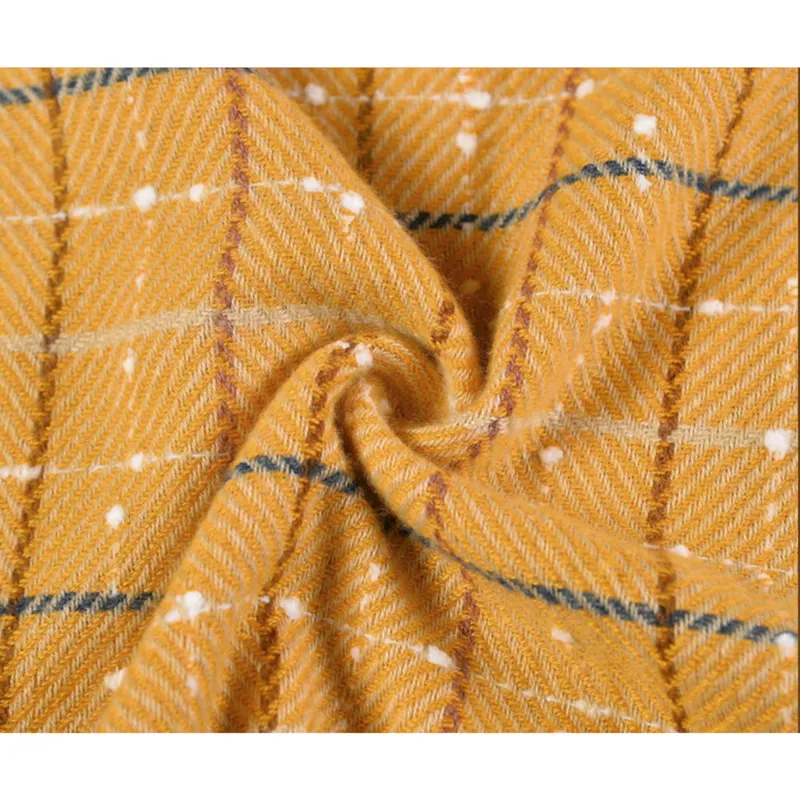 Platinum Lomond Woven Check Scarf - Ochre-1