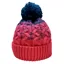 Platinum Orkney Ladies Knitted Waterproof Beanie Bobble Hat - Navy/Pink