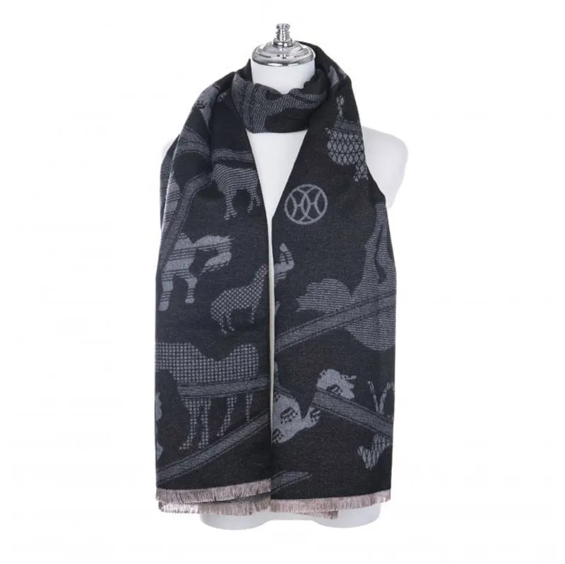 Platinum Park Lane Viscose Woven Scarf - Grey