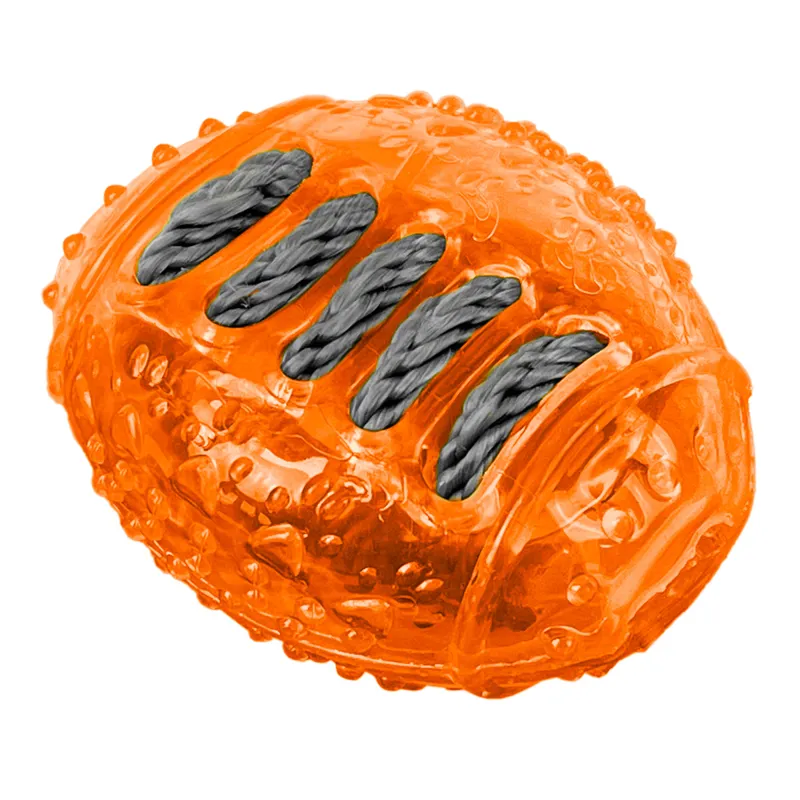 Pooch Products Rugby Ball and Frisbee Dog Toy - Orange-1