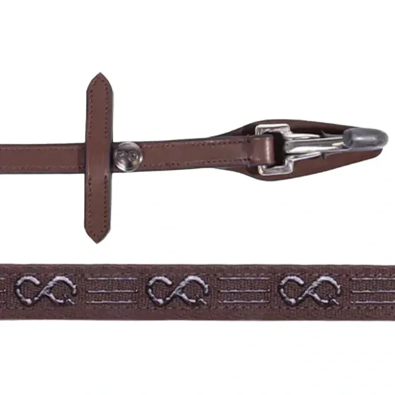 PresTEQ FayRein Anti-Slip Clip Reins - Brown