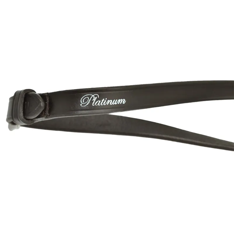 Dever Platinum Raised Rubber Grip Reins - Brown-3