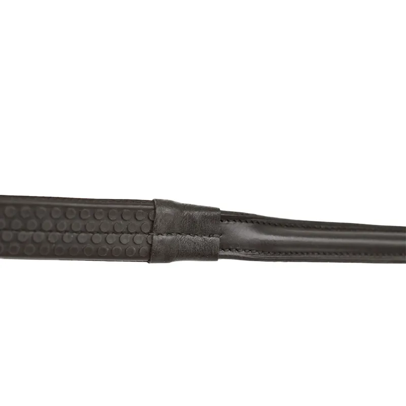 Dever Platinum Raised Rubber Grip Reins - Brown-1