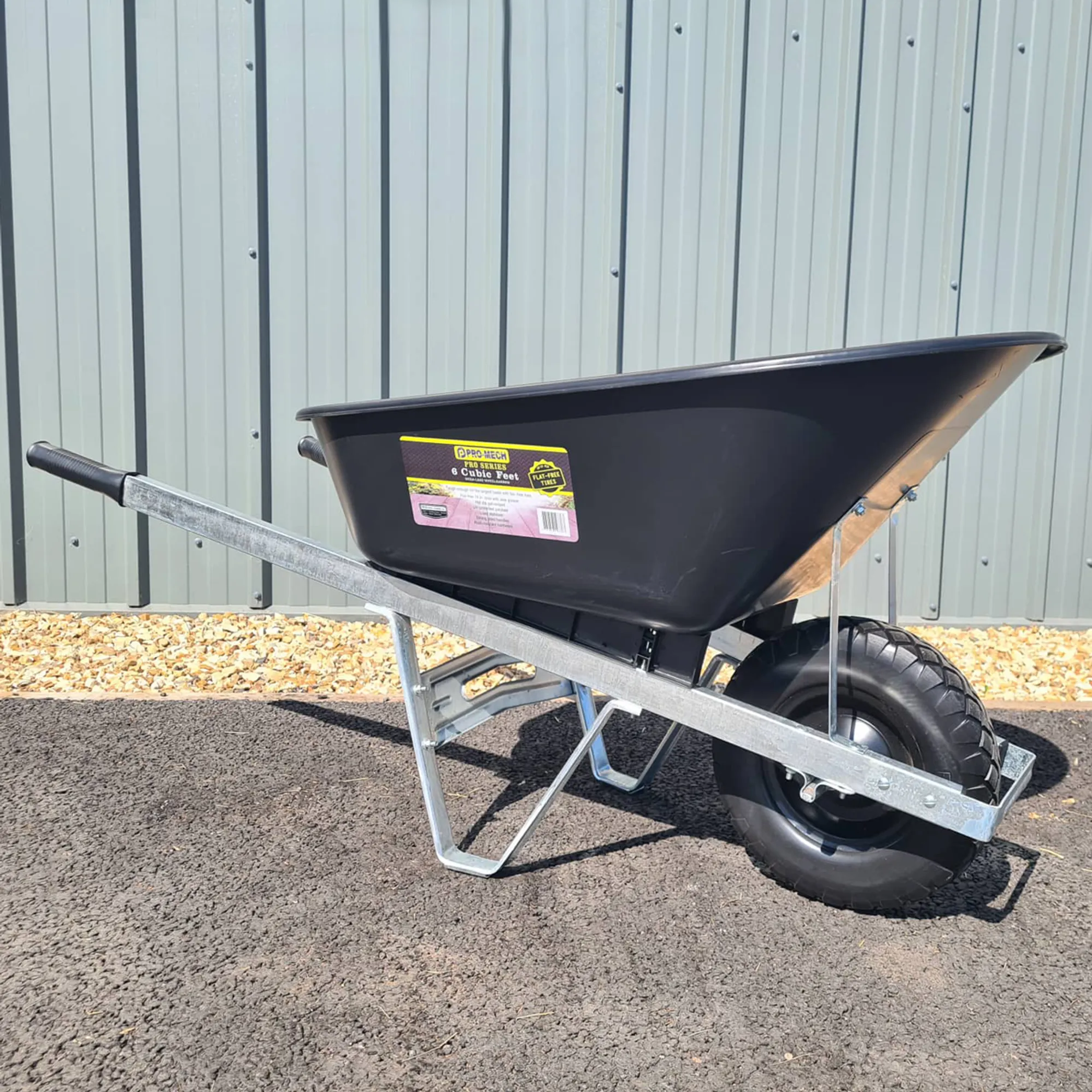 Mega Loader Promech Pro Series Mega Load 170L Wheelbarrow - Black