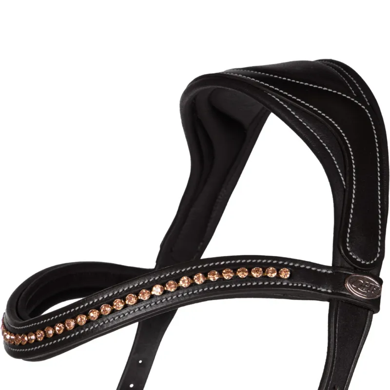 QHP Bitless Anatomical Bridle with Reins - Black-2