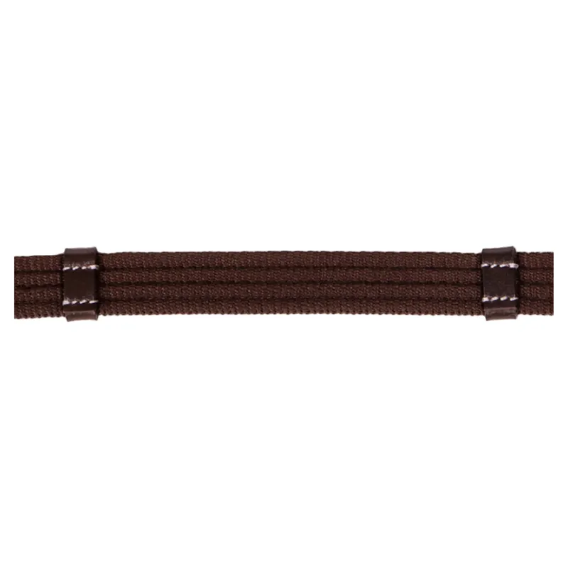 QHP Anatomical Bitless Bridle with Reins - Brown-6