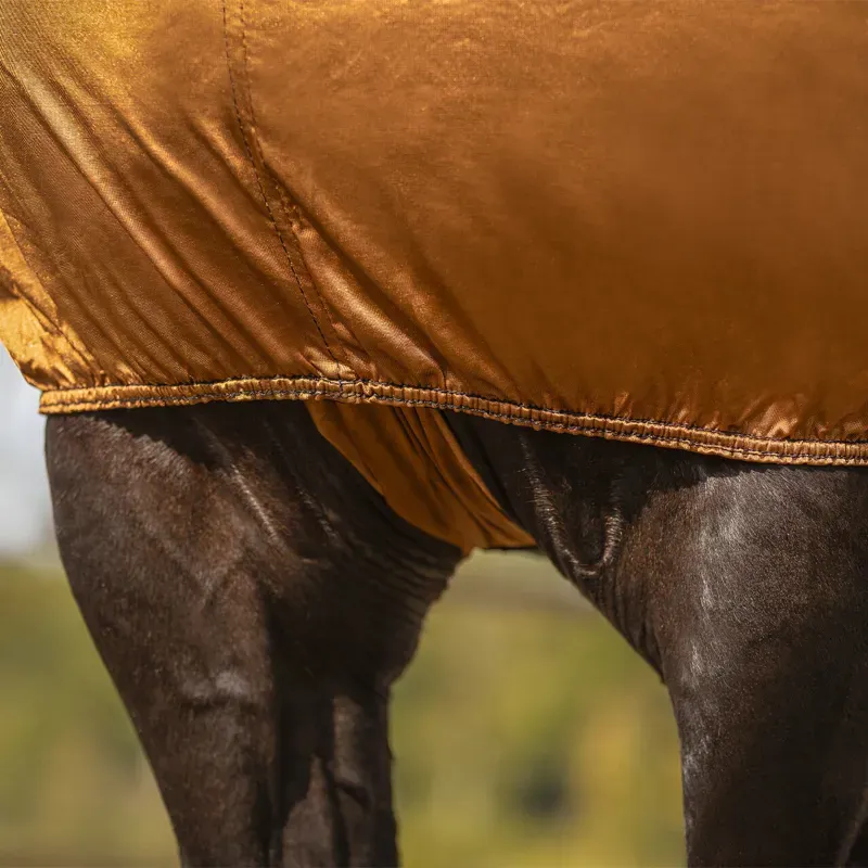 QHP Big Neck Sweet-Itch Combo Neck Fly Rug - Brown-1