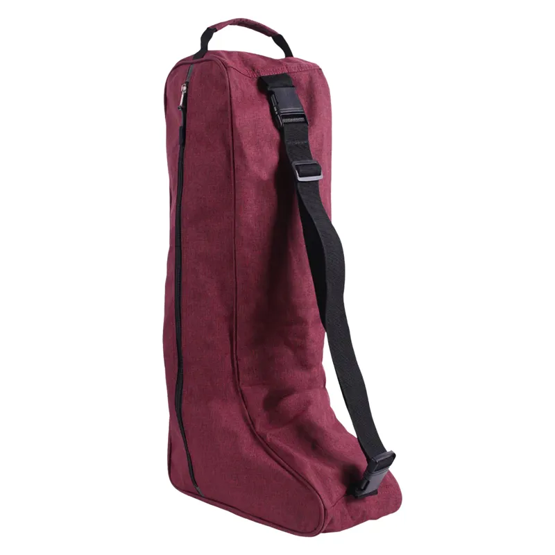 QHP Side Zip Boot Bag - Burgundy