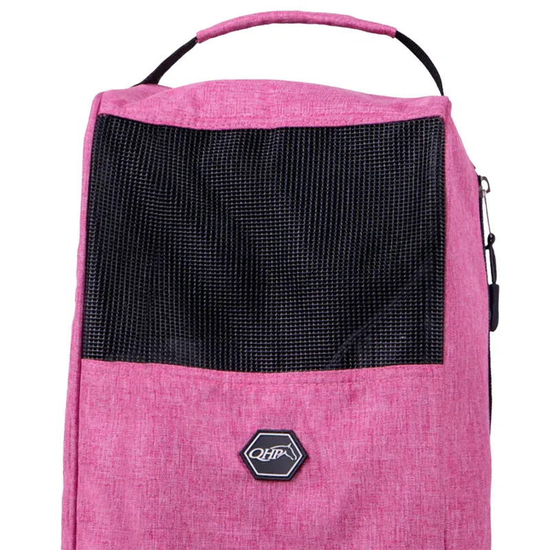 QHP Side Zip Boot Bag - Pink-2