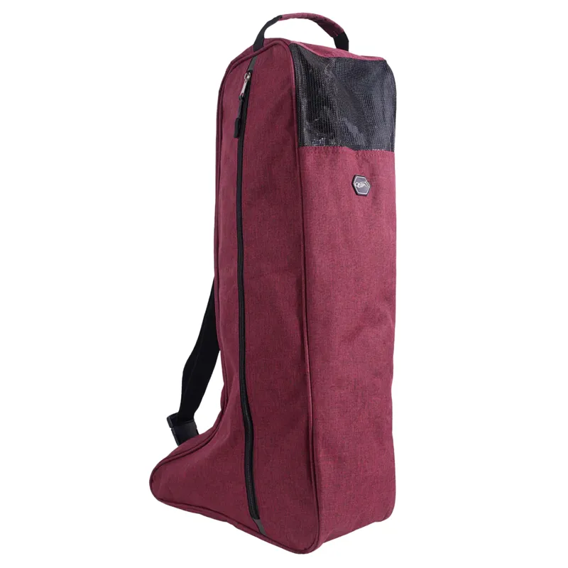 QHP Side Zip Boot Bag - Burgundy-1