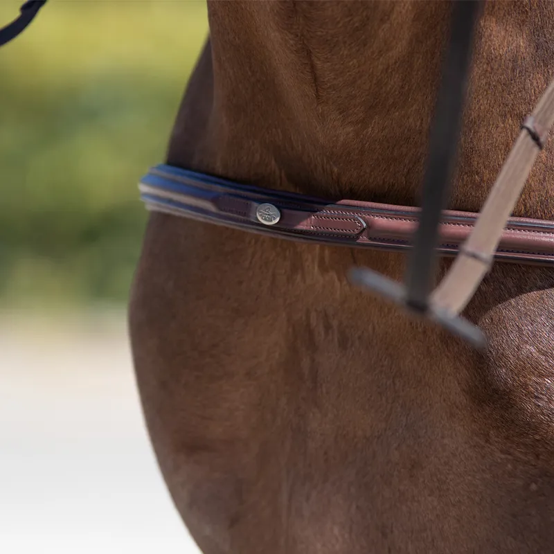 QHP Leather Breast Strap - Brown-2