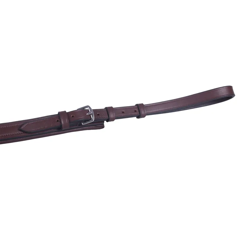 QHP Leather Breast Strap - Brown-4