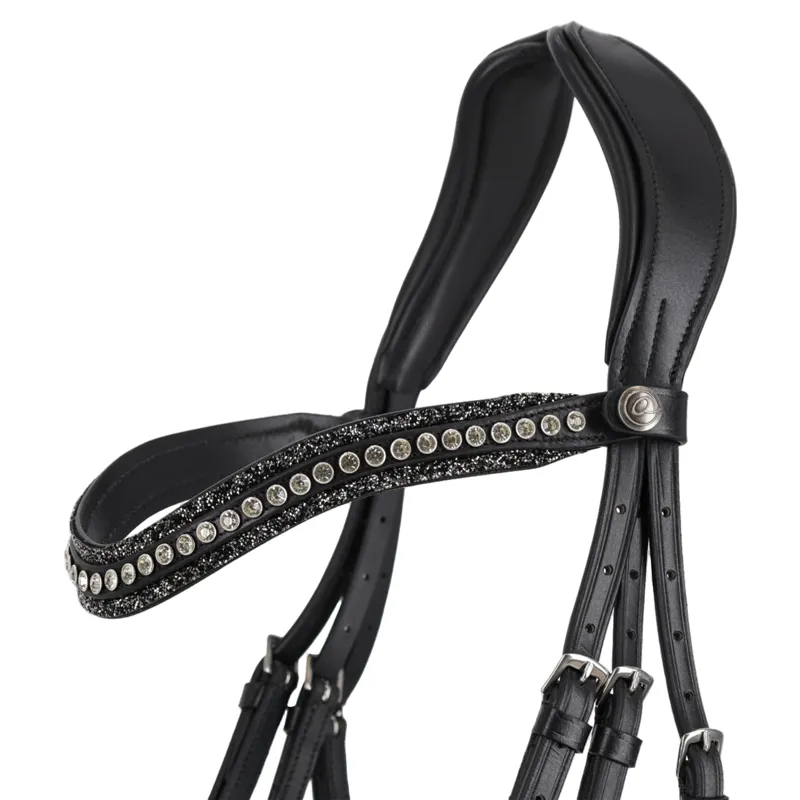 QHP Skye Browband - Black/Silver-1