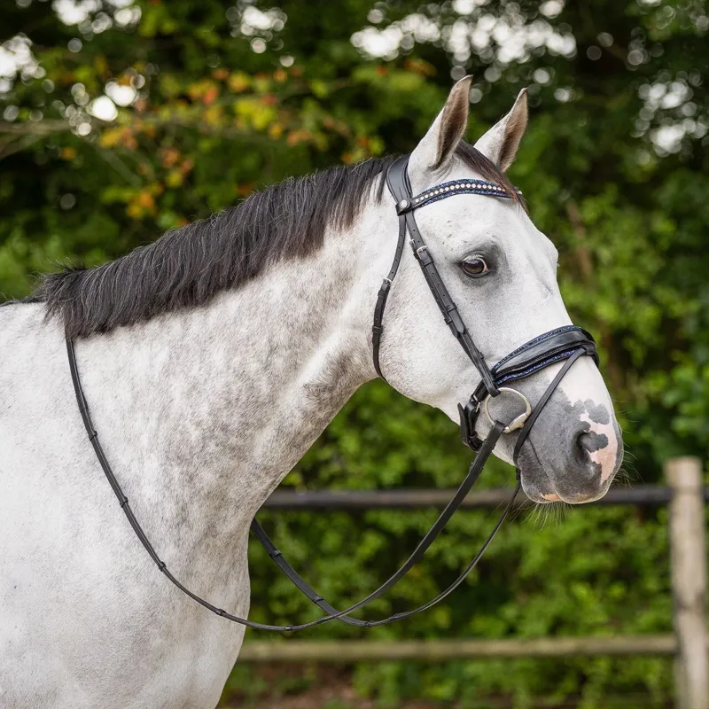 QHP Skye Browband - Black/Silver-6