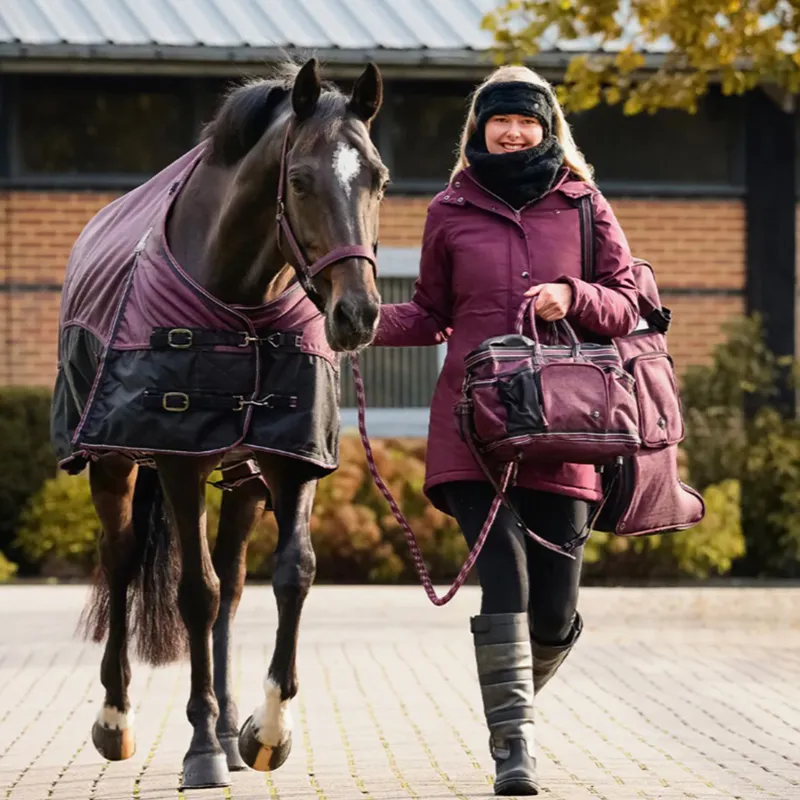 QHP Collection Grooming Bag - Wine Red-6