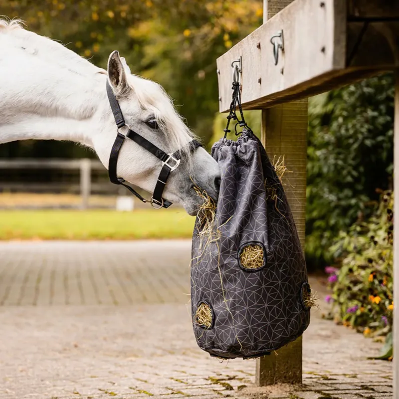 QHP Collection Hay Bag - Grey/Reflective-1