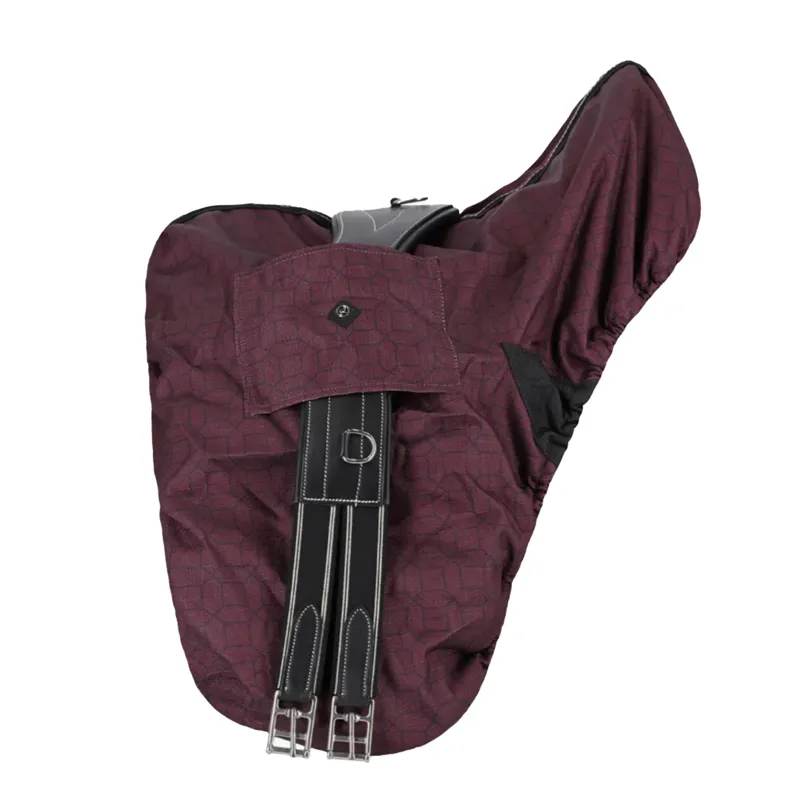 QHP Collection Saddle Cover - Wine Red-1