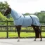 QHP Eczema Sweet-Itch Combo Neck Fly Rug - Steel Blue