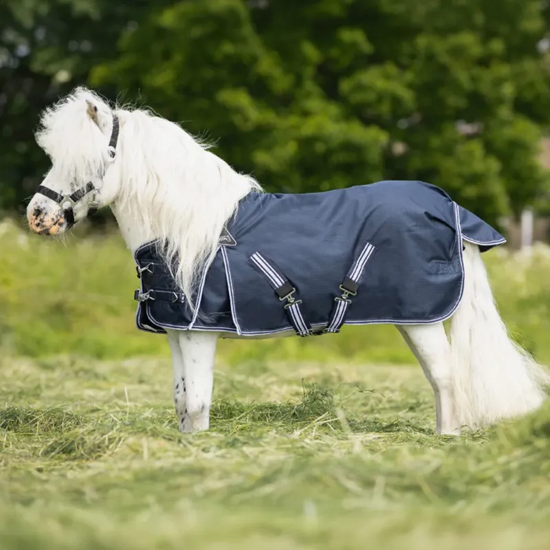 QHP Falabella 200g Miniature Turnout Rug - Navy