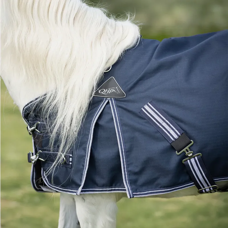QHP Falabella 200g Miniature Turnout Rug - Navy-1