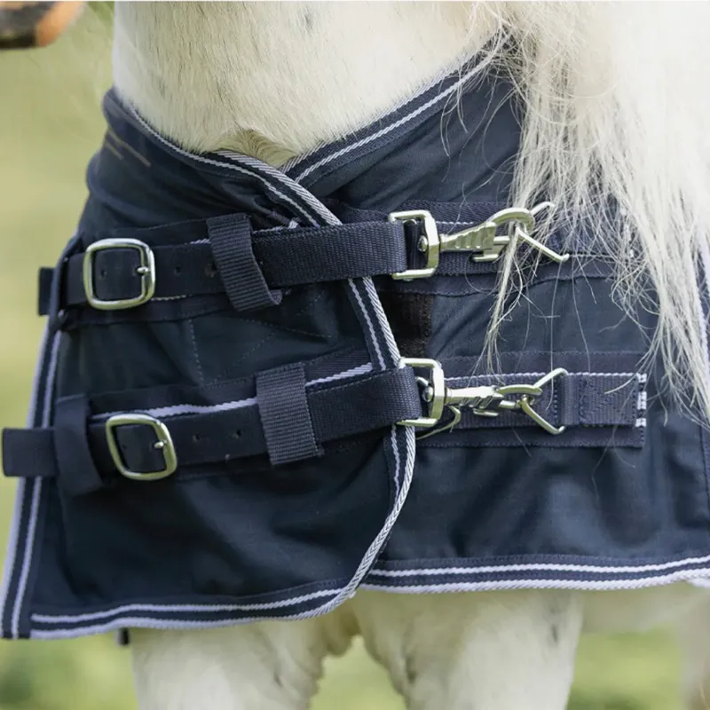 QHP Falabella 200g Miniature Turnout Rug - Navy-2