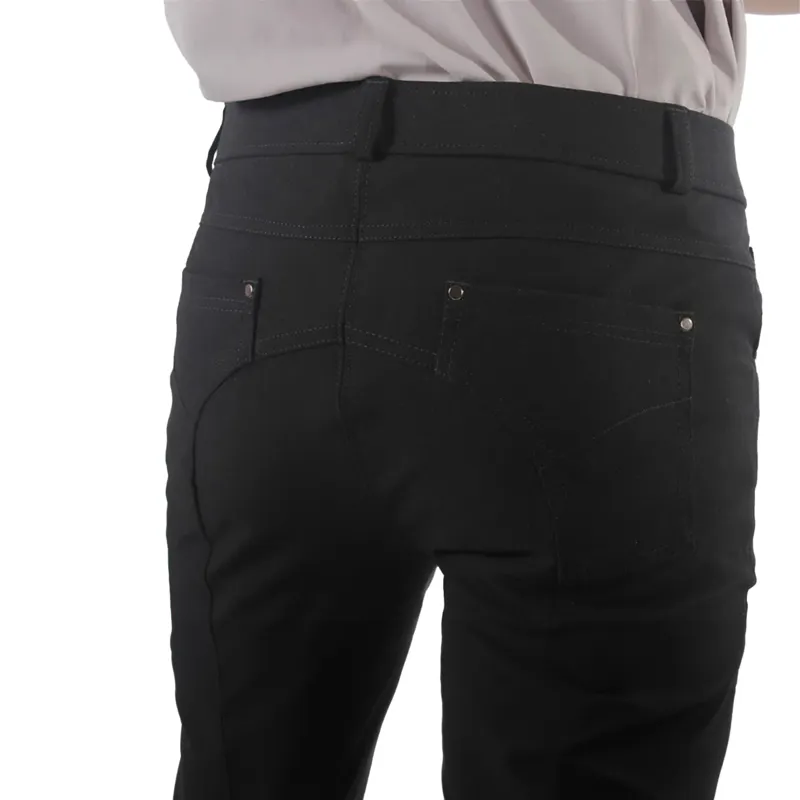 QHP Fillip Knee Grip Junior Boys Breeches - Black-4