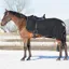 QHP Fleece Ornament Exercise Rug - Black/Silver