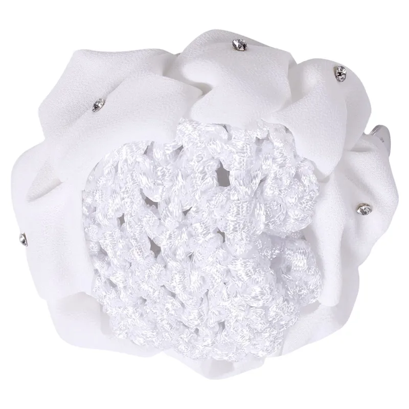 QHP Flower Hair Bow - White-2