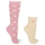 QHP Womens Fluffy Socks Gift Box 2 Pack - Hearts