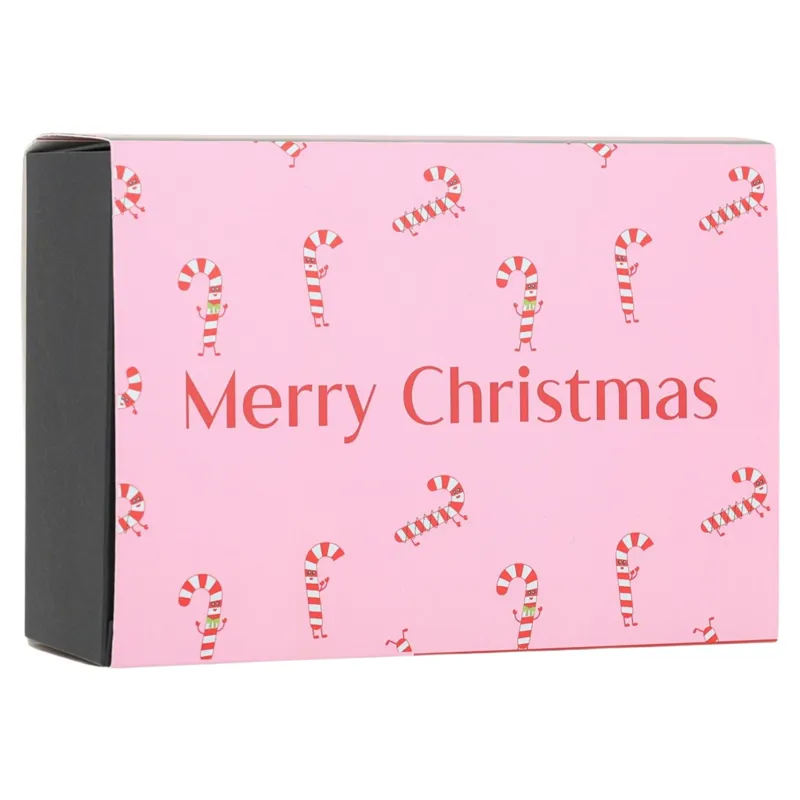QHP Womens Fluffy Socks Gift Box 2 Pack - Candy Cane-1