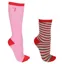 QHP Womens Fluffy Socks Gift Box 2 Pack - Candy Cane