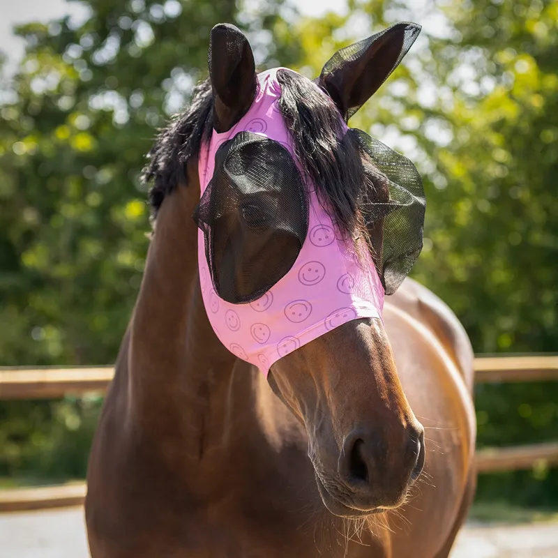 QHP Super Bug Fly Mask - Cheery Pink