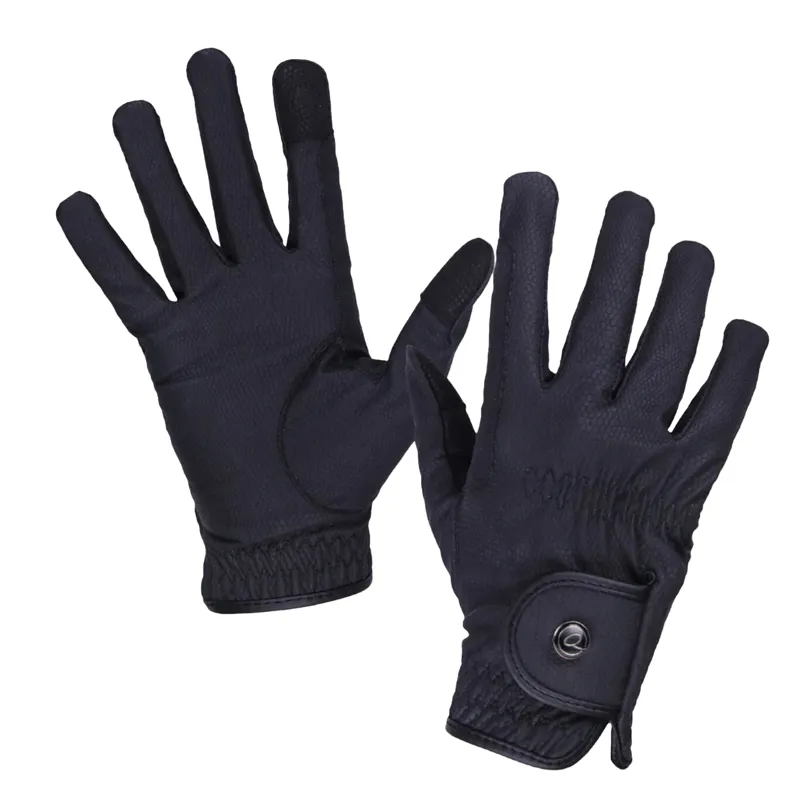 QHP Force Adults Riding Gloves - Black