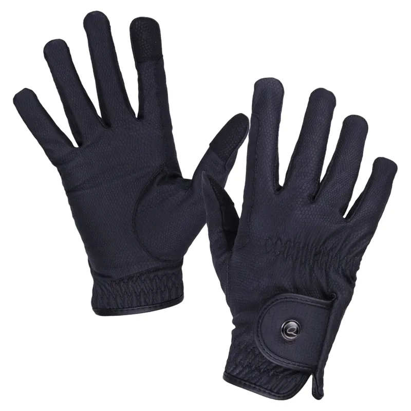 QHP Force Adults Riding Gloves - Black