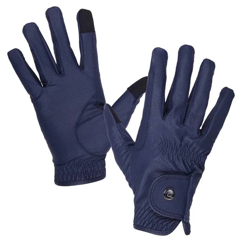 QHP Force Adults Riding Gloves - Navy