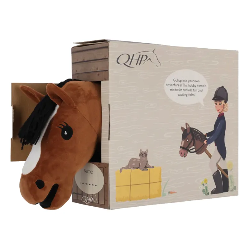 QHP Hobby Horse Toy - Brown-1