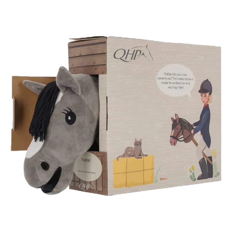 QHP Hobby Horse Toy - Grey-2