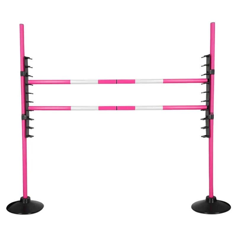 QHP Hobby Horse Jump Set - Fuchsia-1