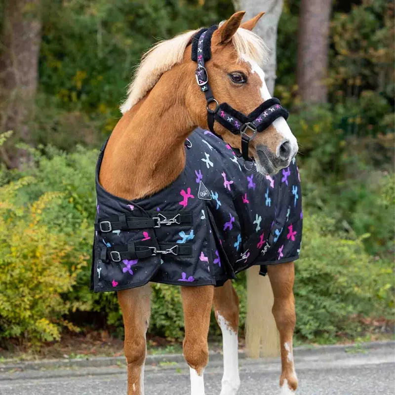 QHP Isalyn 100g Turnout Rug - Unicorn Dream-1