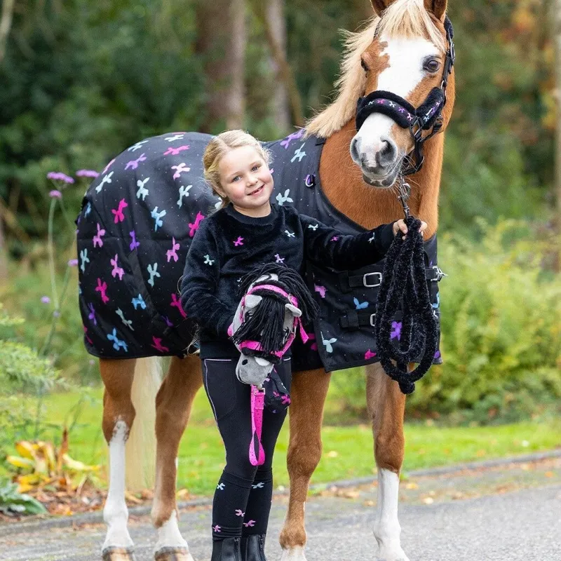 QHP Isalyn 100g Turnout Rug - Unicorn Dream-6
