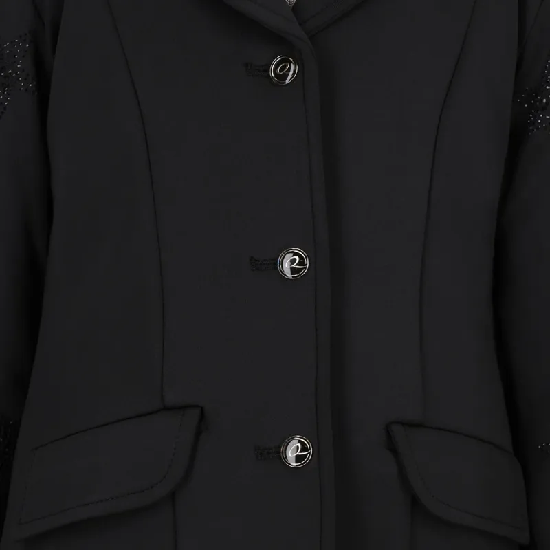 QHP Jipp Junior Girls Show Jacket - Black-3