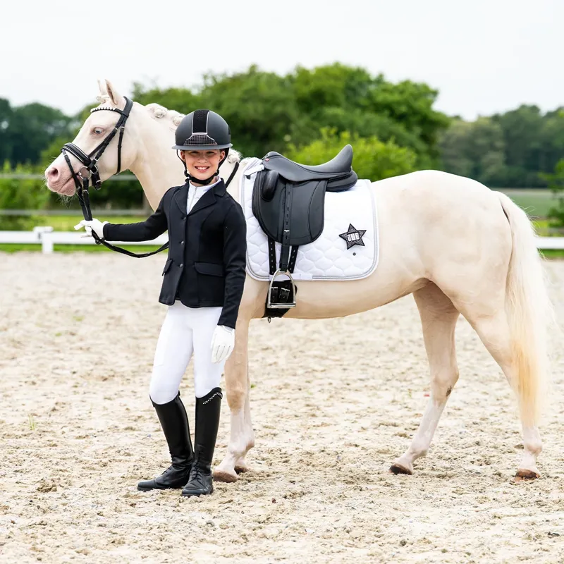 QHP Jipp Junior Girls Show Jacket - Black-5