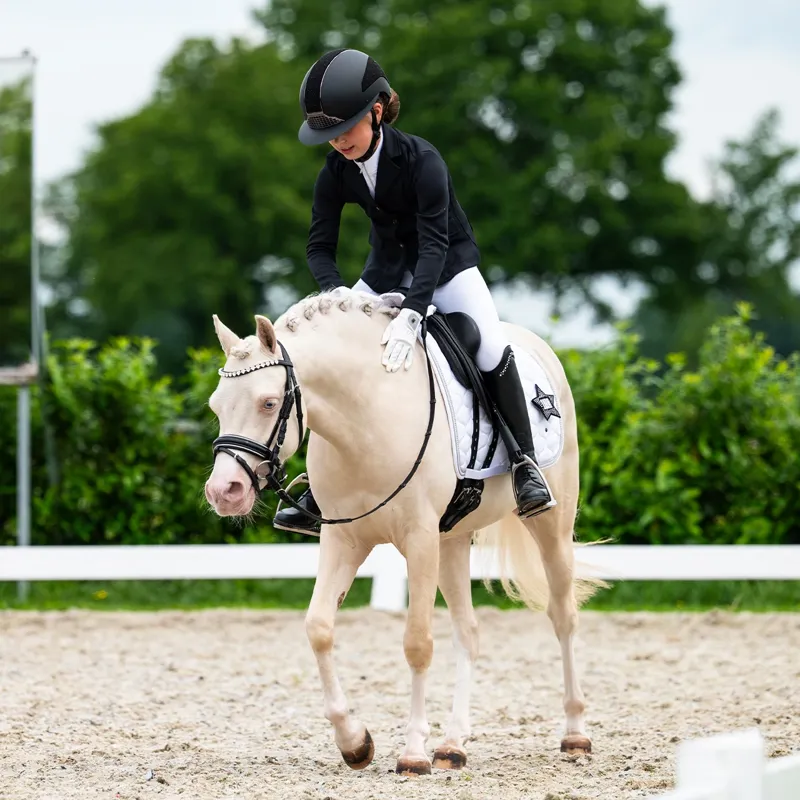 QHP Jipp Junior Girls Show Jacket - Black-6