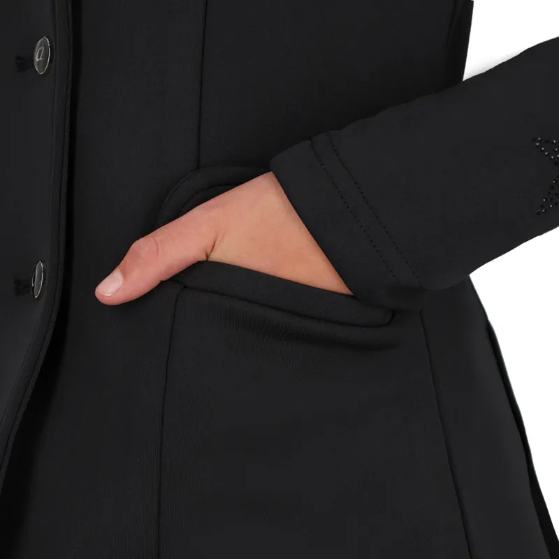 QHP Jipp Junior Girls Show Jacket - Black-7