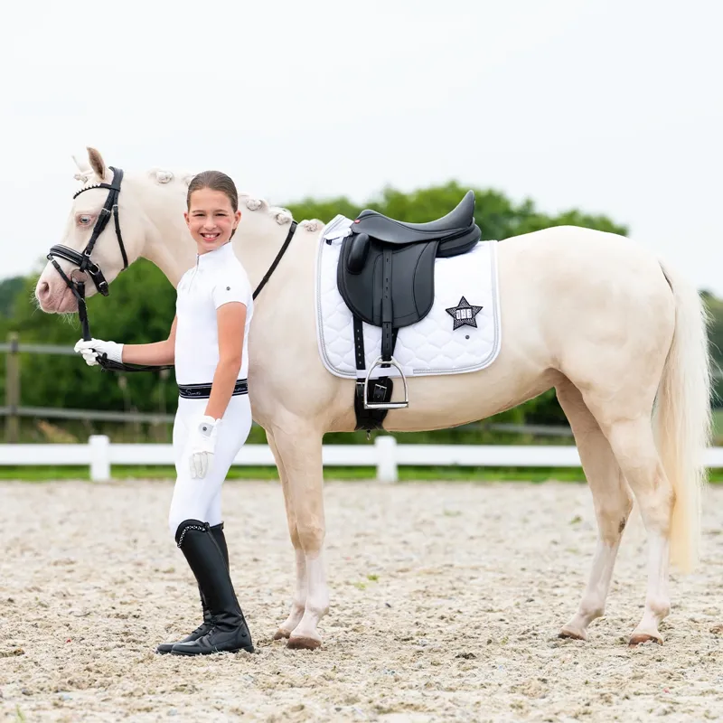 QHP Jipp Junior Girls Show Shirt - White-7