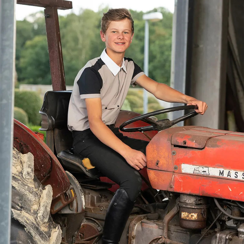 QHP Kyle Boys Show Shirt - Beige-2